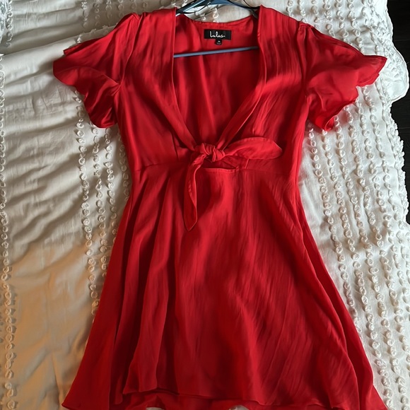 Red Lulus Dress - Picture 2 of 3
